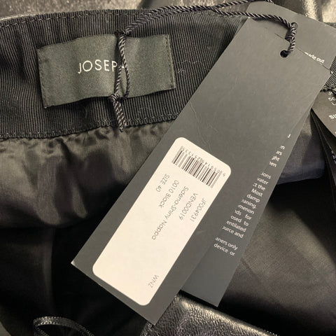 JOSEPH Size 8 Black Lambskin Lambskin Midi Mid-Calf Skirt