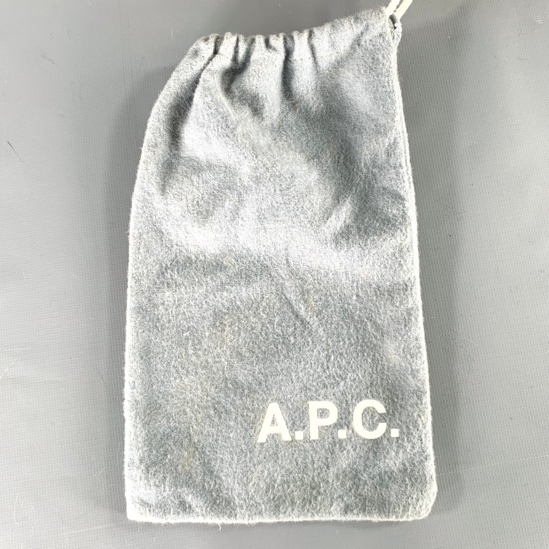 A.P.C. Size 36 Red Black White Plaid Wool Blend Belt