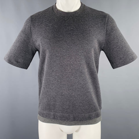 MARNI Size S Grey Cotton Nylon Short Sleeve T-shirt