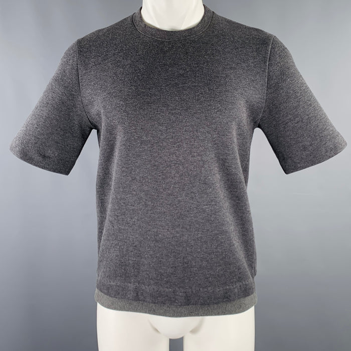 MARNI Size S Grey Cotton Nylon Short Sleeve T-shirt