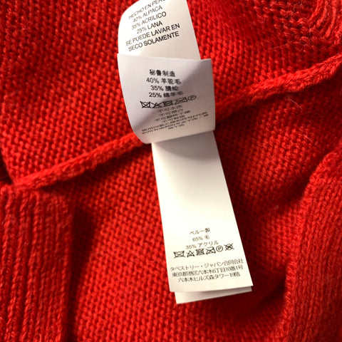 KATE SPADE Size M Red Alpaca Blend Dice Knit Sweater Womens