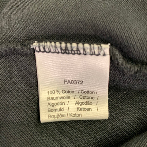 LACOSTE Size M Black Cotton Half Placket Polo
