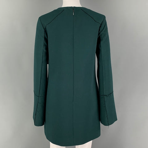 MISHA NONOO Taille 2 Robe à manches longues en mélange de polyester vert foncé
