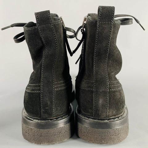 AQUATALIA Size 10.5 Black Suede Leather Side Zipper Boots