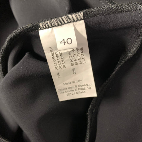 CHIARA BONI Size 4 Black Polyamide Blend Ruffle Jumpsuits