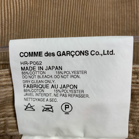 COMME des GARCONS Size S Tan Corduroy Cotton Blend Casual Pants