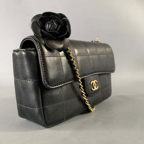 CHANEL Black Quilted Leather Cross Body Handbag