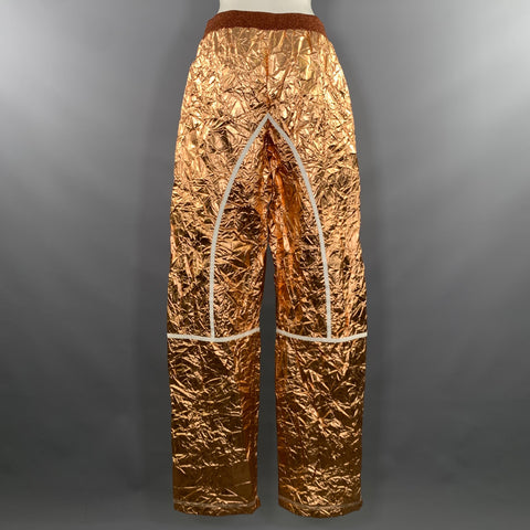 TOM FORD Size XS Copper Metallic Elastic Waistband Casual Pants