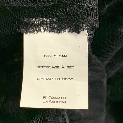 MARC JACOBS Robe patineuse en nylon noir, taille 4, avec dentelle