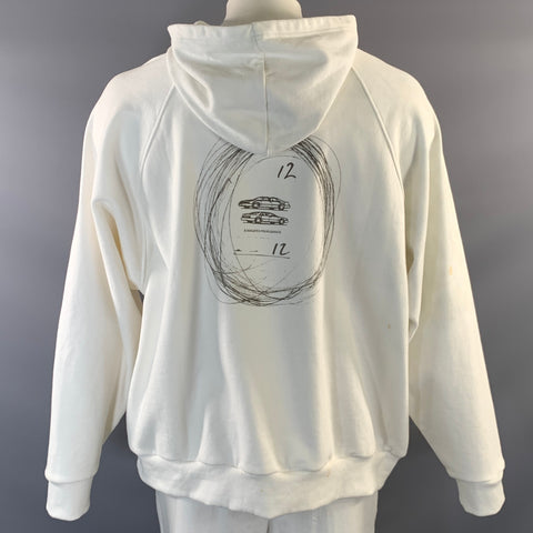 ENFANTS RICHES DEPRIMES ERD Size XL Graphic Cotton Hooded Sweatshirt