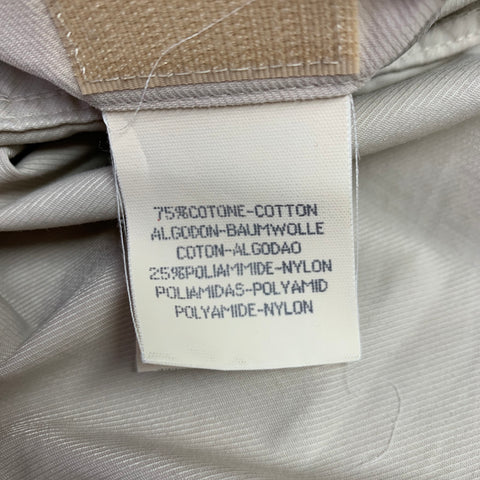 ERMENEGILDO ZEGNA Size M Cream Cotton Blend Field Jacket