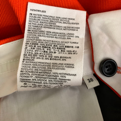 AMI by ALEXANDRE MATTIUSSI Size 32 Orange Wool Zip Fly Dress Pants