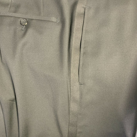 BOSS by HUGO BOSS Size 40 Black Virgin Wool Notch Lapel Tuxedo