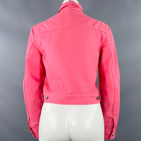 HELMUT LANG Size S Pink Cotton Blend Trucker Jacket