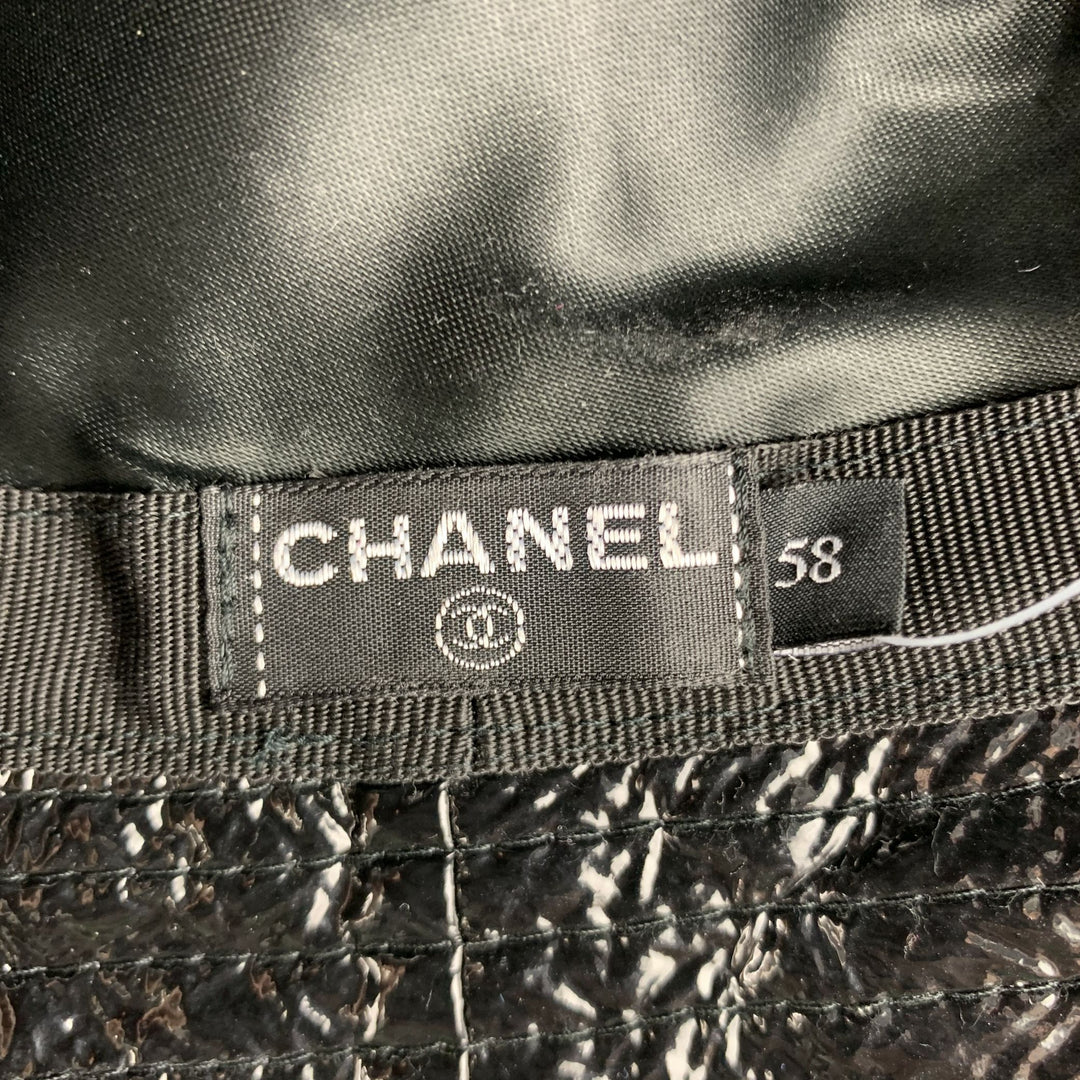 CHANEL Black Polyester Polyurethane Hats