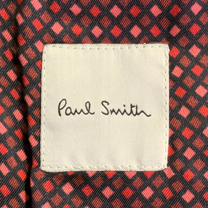 PAUL SMITH Size 6 Black Wool Twill Notch Lapel Jacket Blazer