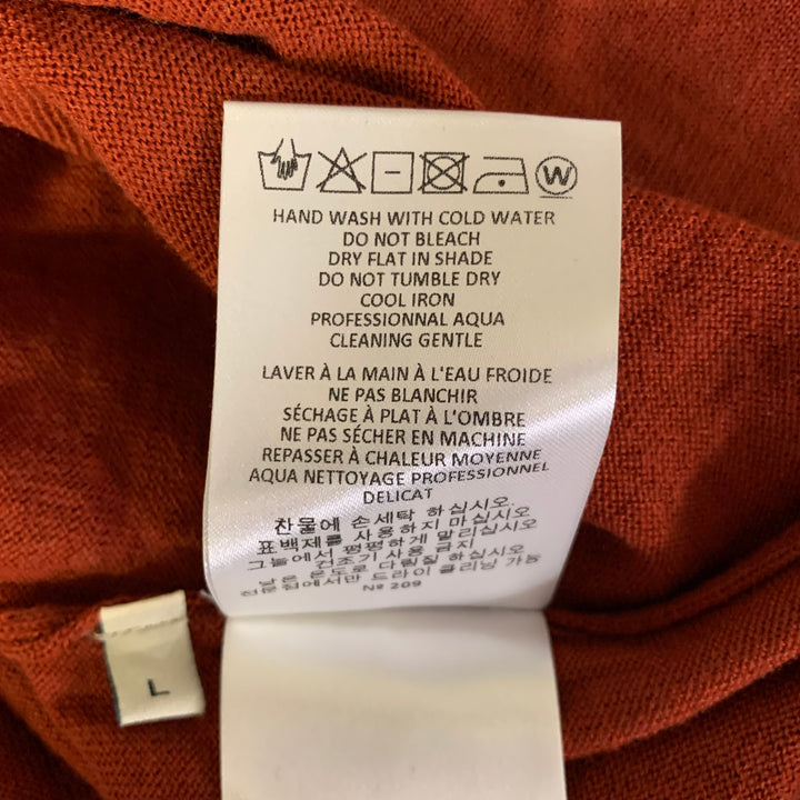 OFFICINE GENERALE Size L Orange Wool Pullover
