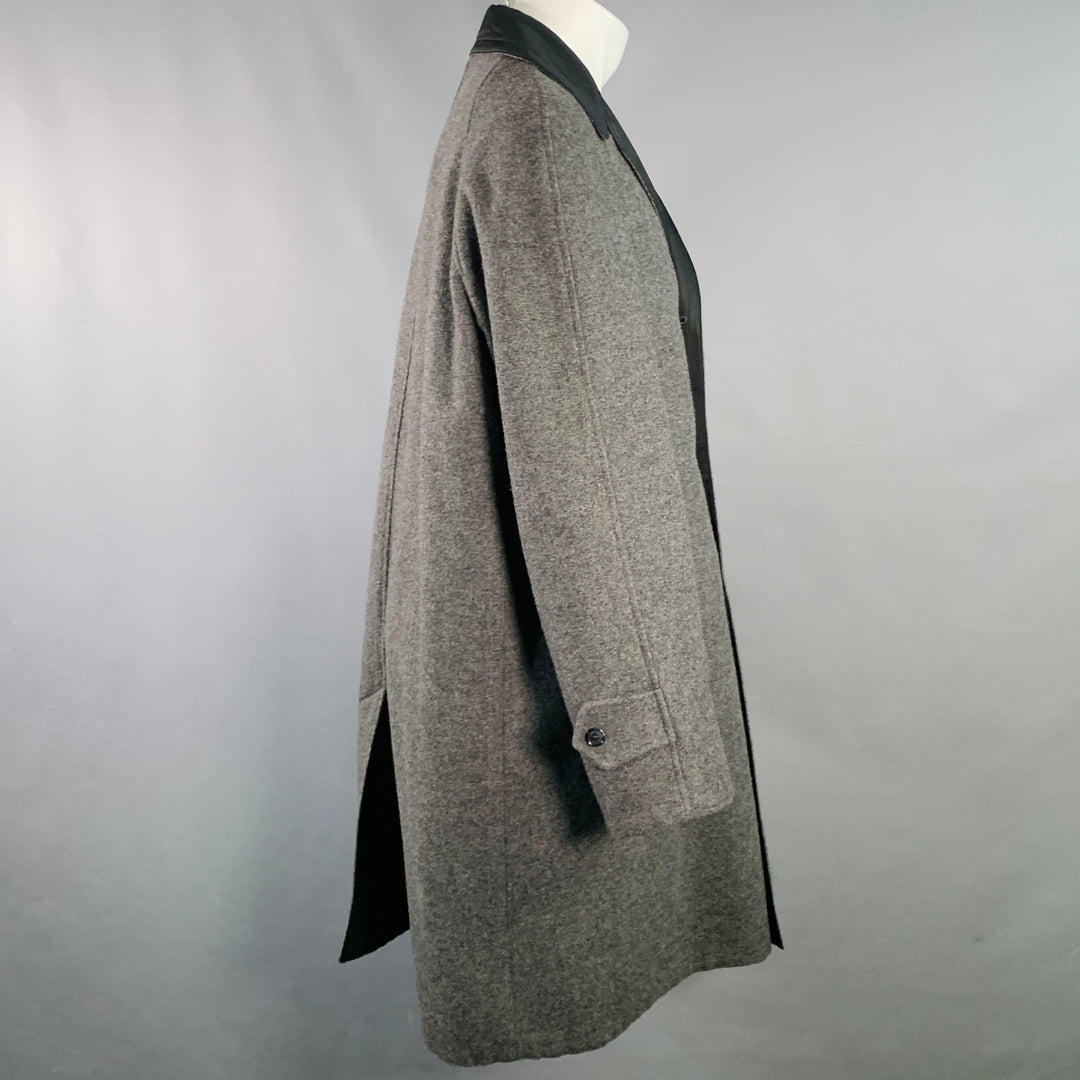 DOLCE & GABBANA Size 38 Grey Black Reversible Buttoned Coat