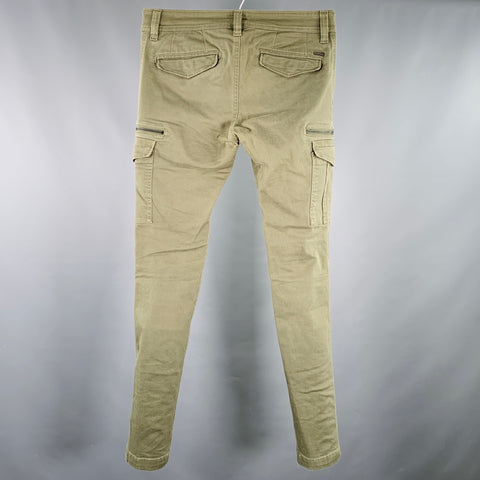 DIESEL Size 27 Khaki Cotton Blend Cargo Casual Pants