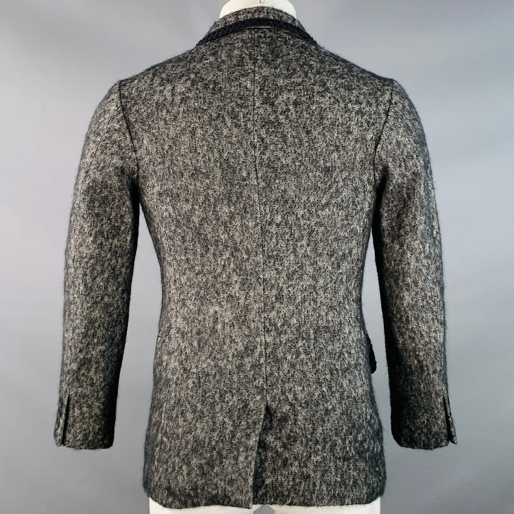 COMME des GARCONS HOMME PLUS AW12 Size XS Grey Black Wool Notch Lapel Sport Coat