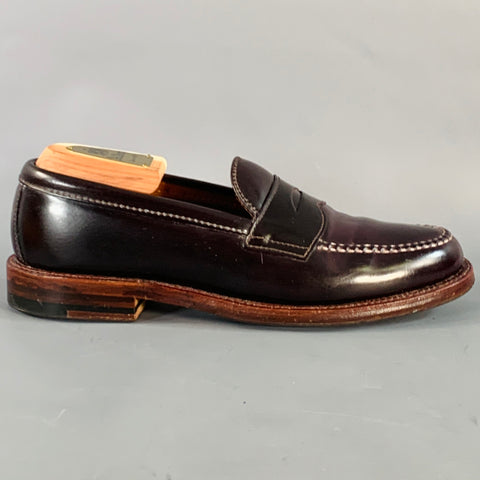 ALDEN Size 6.5 D6207 Color 8 Horween Cordovan Leather Penny Loafers
