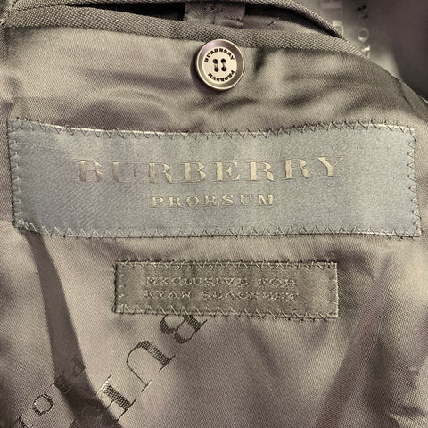 BURBERRY PRORSUM Size 38 Black Wool Notch Lapel Sport Coat Blazer