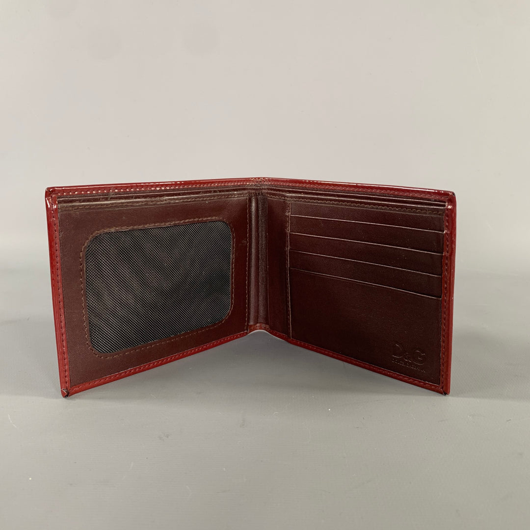 D&G by DOLCE & GABBANA Burgundy Shimmer Paper Wallet