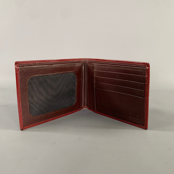 D&G by DOLCE & GABBANA Burgundy Shimmer Paper Wallet