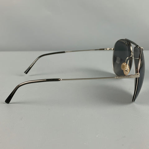 Gafas de sol de aviador de metal plateado GUCCI