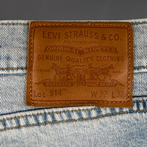 LEVI STRAUSS Size 32 Blue Cotton Five Pockets Straight Jeans
