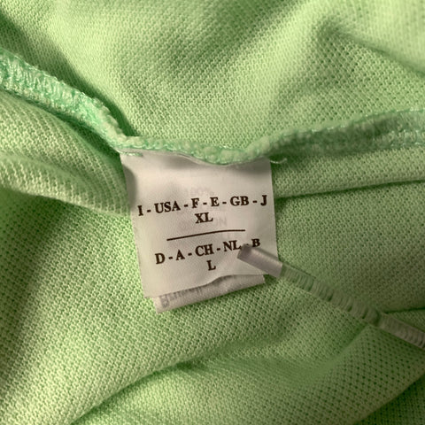 BRUNELLO CUCINELLI Size XL Green Neon Solid Cotton Polo