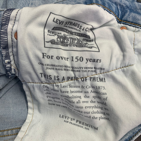 LEVI STRAUSS Size 32 Blue Cotton Five Pockets Straight Jeans