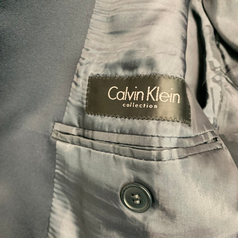 CALVIN KLEIN COLLECTION Size 38 Black Wool Peak Lapel Sport Coat