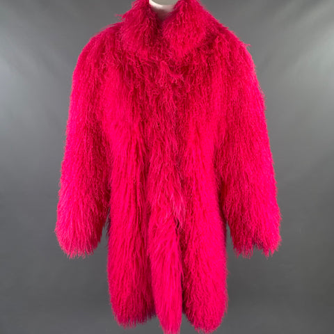 NEIMAN MARCUS One Size Pink Hot Pink Textured Coat