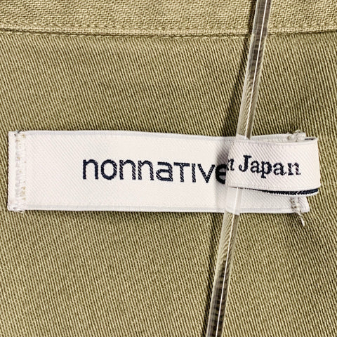 NONNATIVE Size XL Green Olive Cotton Two Pockets Long Sleeve Shirt