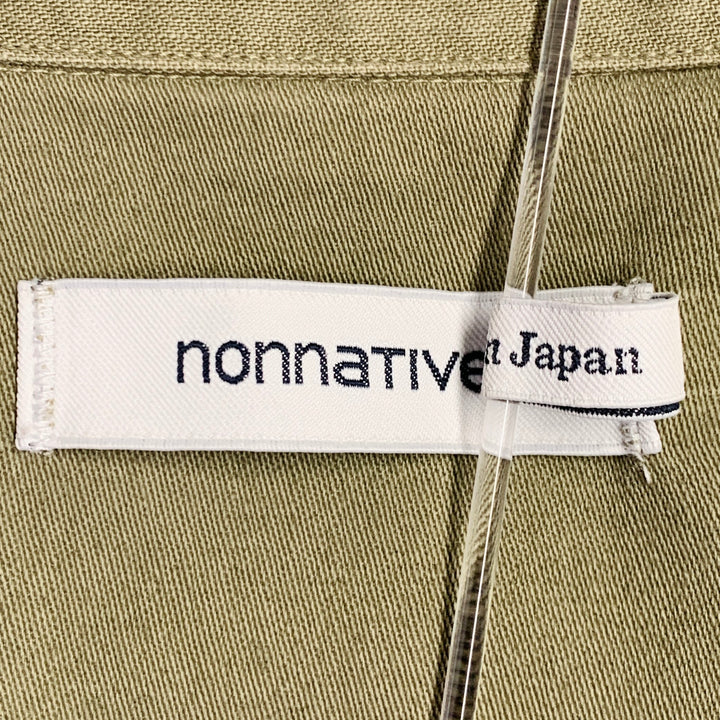 NONNATIVE Size XL Green Olive Cotton Two Pockets Long Sleeve Shirt