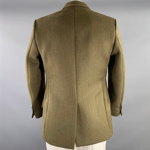 CORDINGS Chest Size 40 Green Textured Wool Notch Lapel Sport Coat