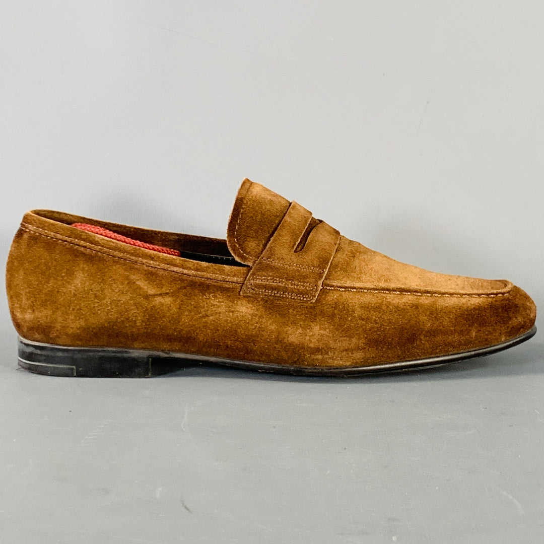 TO BOOT NY Size 7 Brown Suede Slip On Penny Loafers