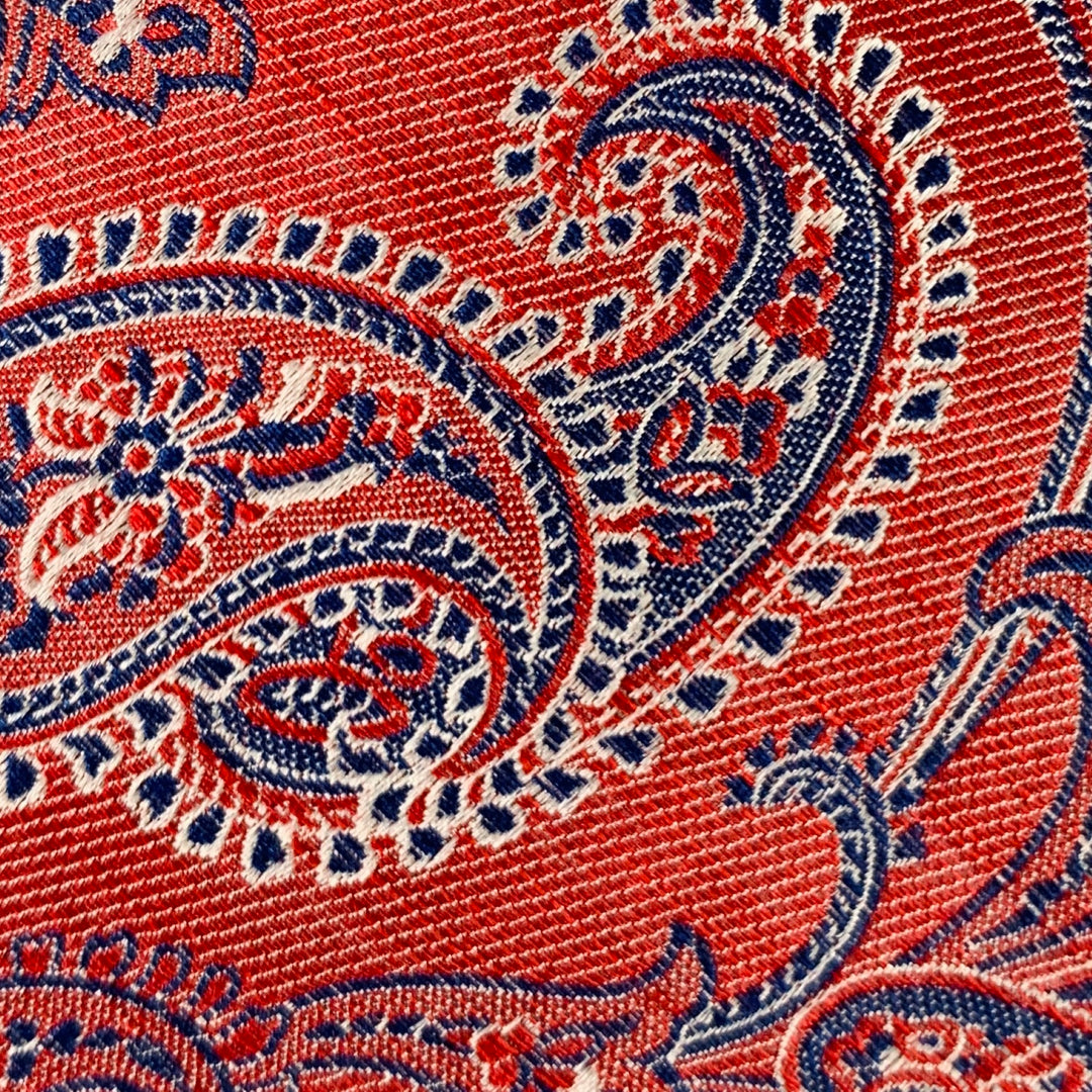HOUSE OF GENTLEMAN Red Blue White Paisley Tie
