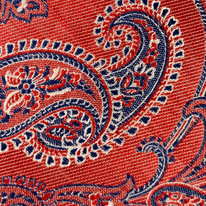 HOUSE OF GENTLEMAN Red Blue White Paisley Tie