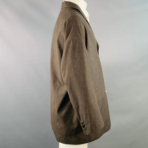 VISVIM Size M Ammons Pinstripe Wool Linen Cotton Notch Lapel Sport Coat