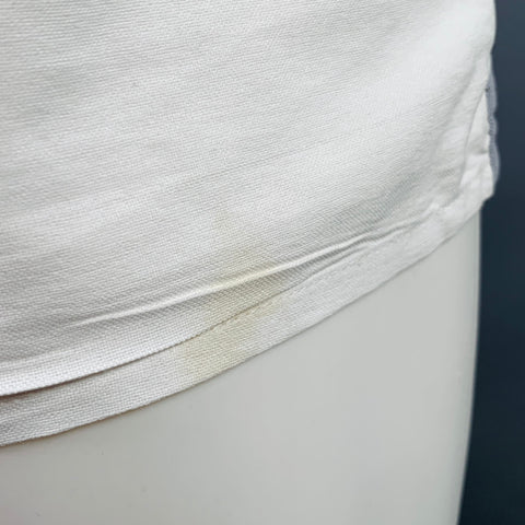 ARMANI JEANS Size S White Light Blue Cotton Elbow Patches Long Sleeve Shirt