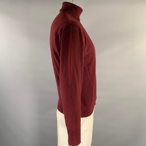 RRL by RALPH LAUREN Size L Burgundy Knitted Wool Cashmere Turtleneck Pullover