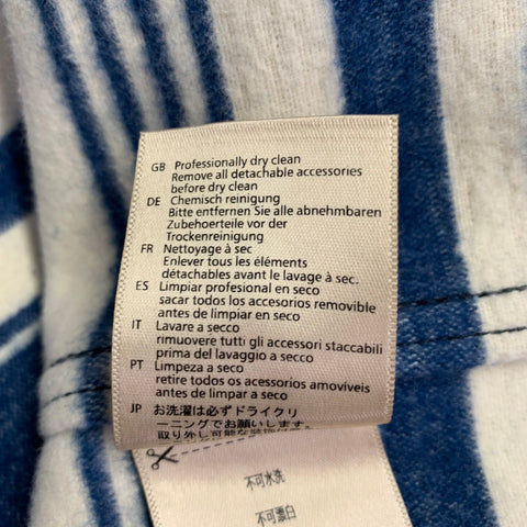 SCOTCH AND SODA Size M Blue Cream Stripe Cotton One Pocket Long Sleeve Shirt