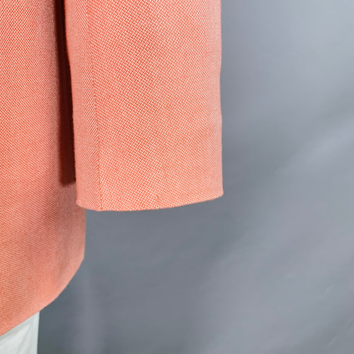 CANALI Size 42 Long Pink Bamboo Rayon Single Breasted Three Button Sport Coat