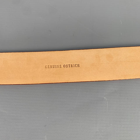 BERGDORF GOODMAN Size 38 Tan Nubuck Ostrich Belt