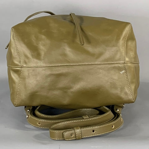 MANSUR GAVRIEL Olive Contrast Stitch Leather Backpack Bags