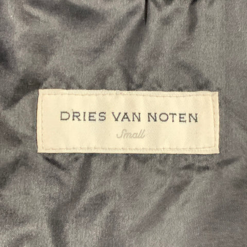 DRIES VAN NOTEN Manteau matelassé en mélange de polyamide noir avec poches fendues, taille S