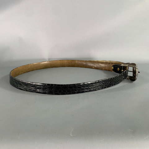 VINTAGE Black Lizard Belt