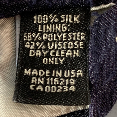 STEVEN ALAN Navy White Dots Silk Tie
